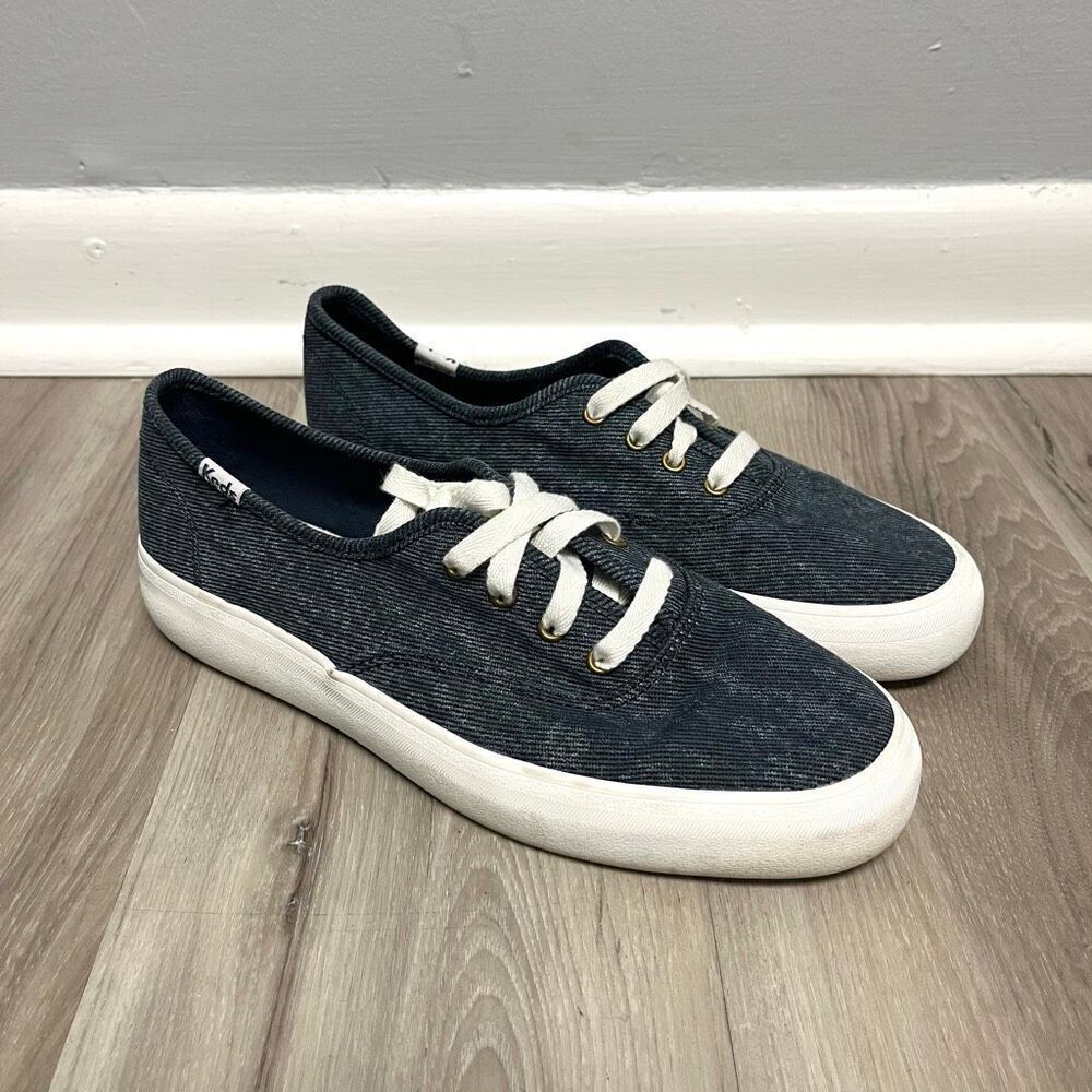 Keds Sneakers Women's 7 Dark Blue Chambray Denim Lace Up